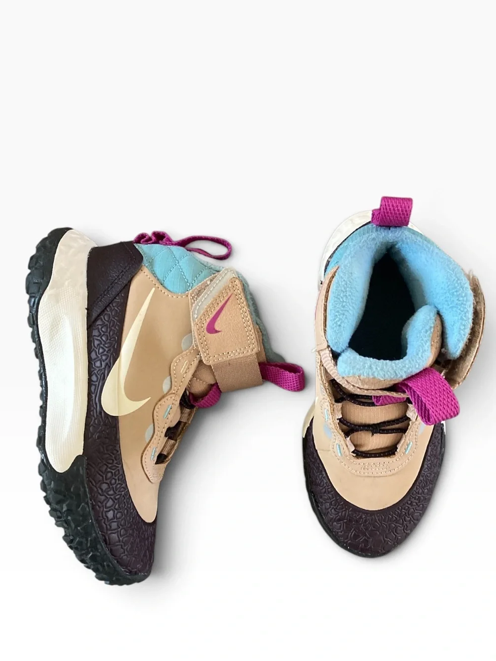Nike Terrascout Sneaker Boots Hemp Turquoise Burgundy Kids 11C Gorpcore